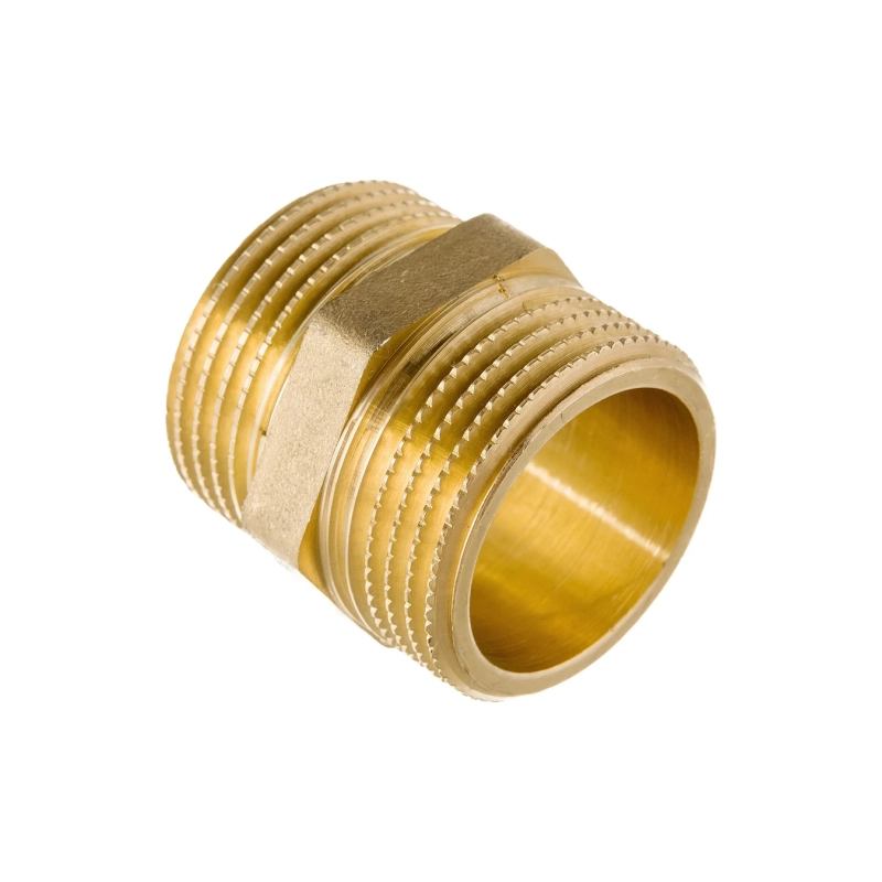 Л Ниппель 3/4 нар/нар латунь 