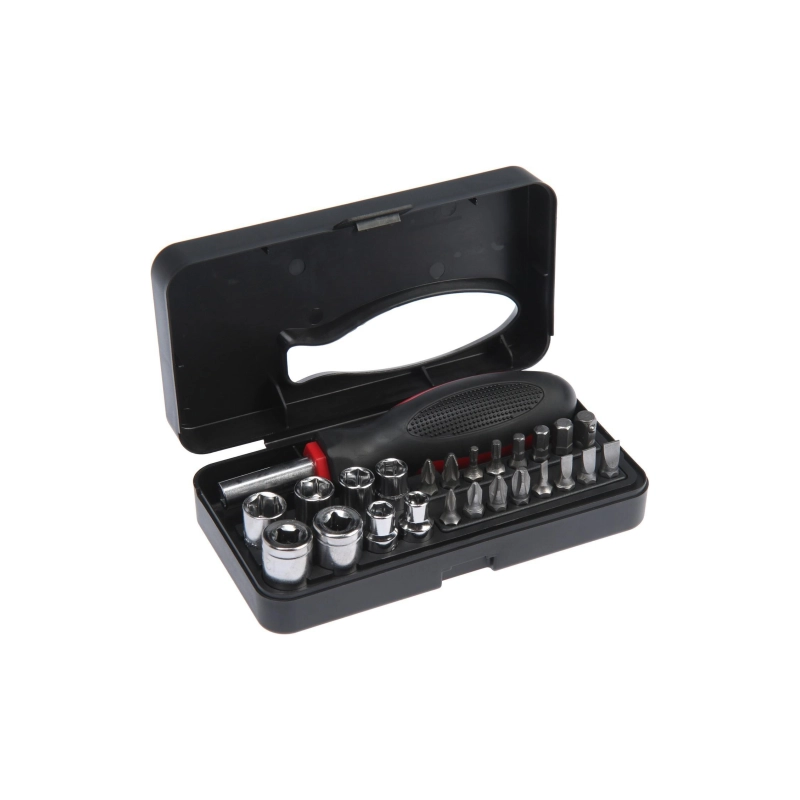 СЛ Отвертка с набором бит и торц. головок ТУНДРА, 25 пр. (5084189)