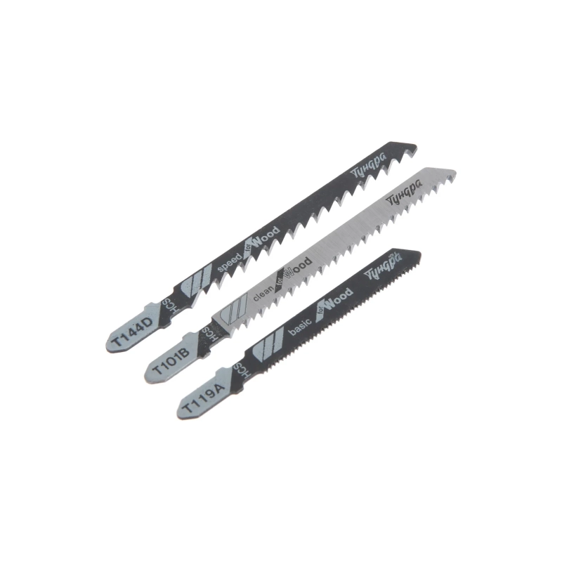 СЛ Набор пилок д/лобзиков универс.ТУНДРА по дереву и метал. (3 шт) (7347474)