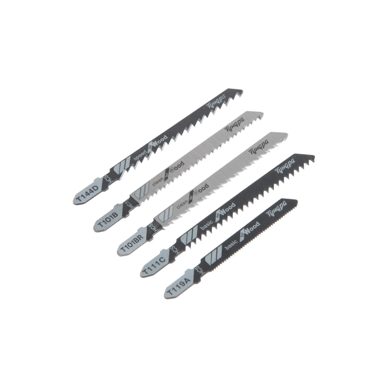 СЛ Набор пилок д/лобзиков универс.ТУНДРА по дереву и метал. (5 шт) (7347475)