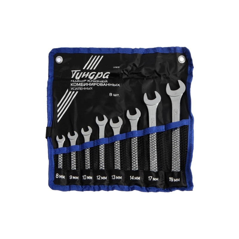 СЛ Набор ключей комб. усиленных в сумке ТУНДРА, 8-19 мм, 8 шт. (878131)