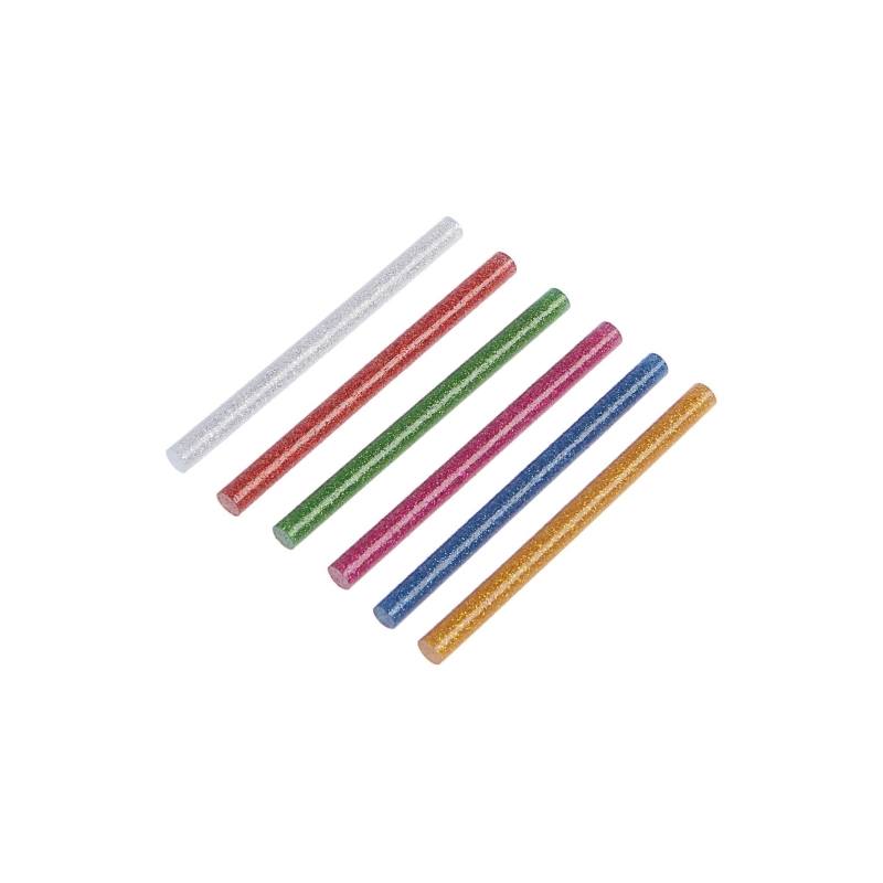 СЛ Клеевые стержни ТУНДРА, 7*100 мм разноцв. с блестками (уп.6 шт) (4686962)