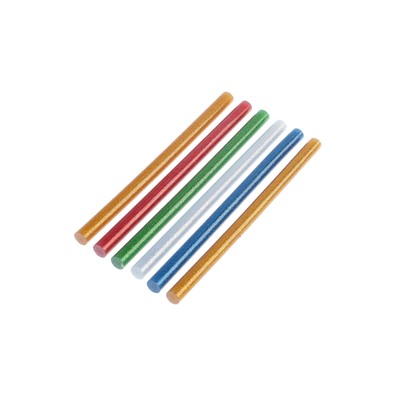 СЛ Клеевые стержни ТУНДРА, 11*200 мм., разноцв. с блестками (уп.6 шт) (4967888)