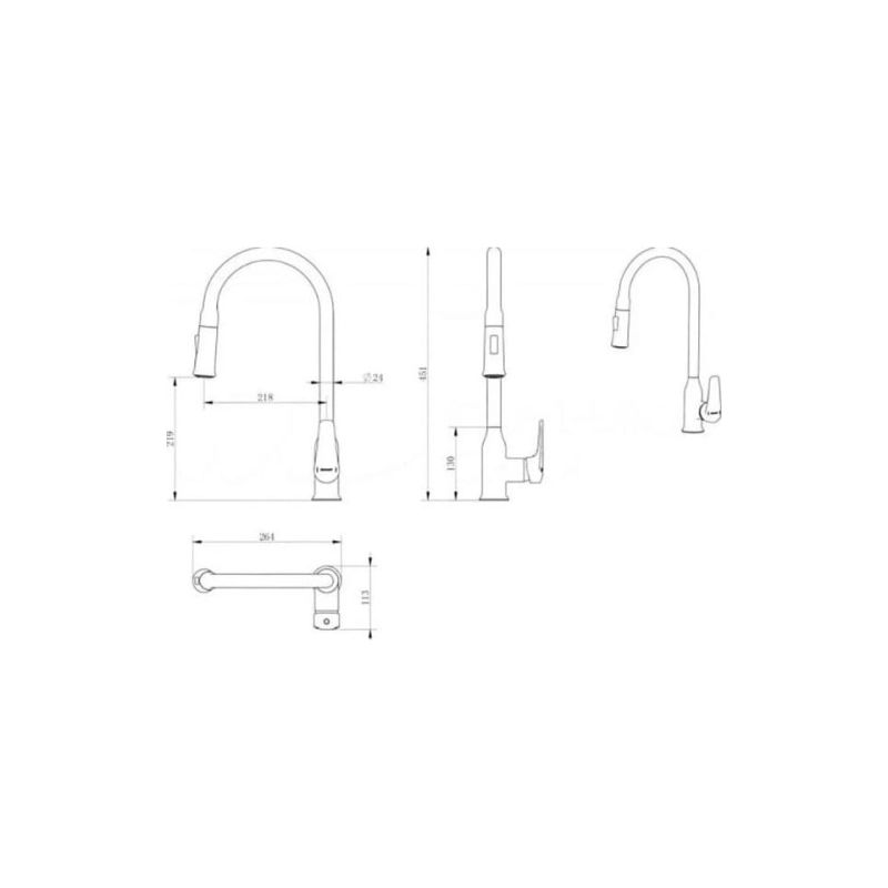 HB73816 Смеситель HAIBA д/кухни