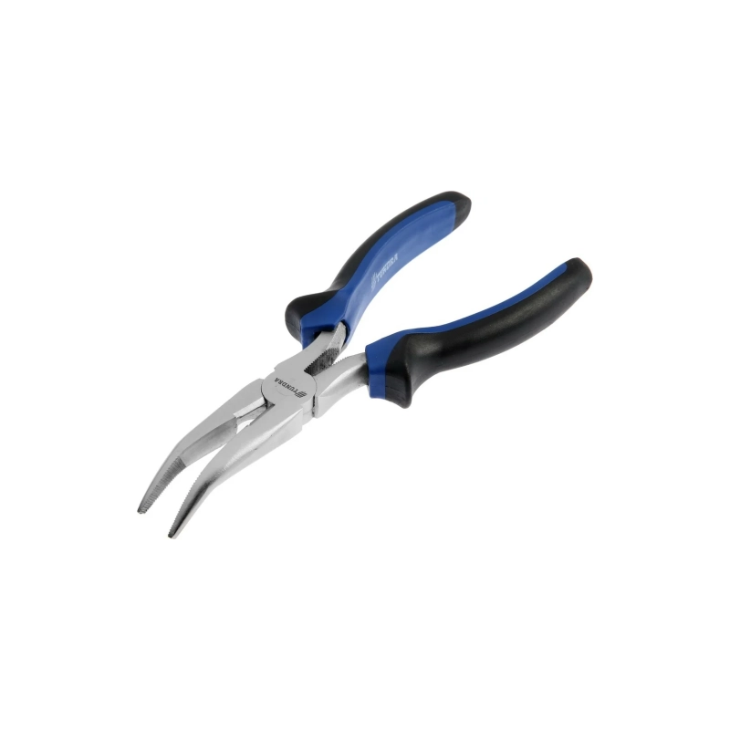 СЛ Длинногубцы изогнутые ТУНДРА, CrV никелированные рукоятки 200 мм (881658)