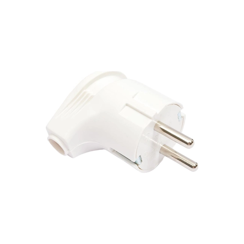 Вилка ЭРА угловая с/з 16А Vx3-W,белая