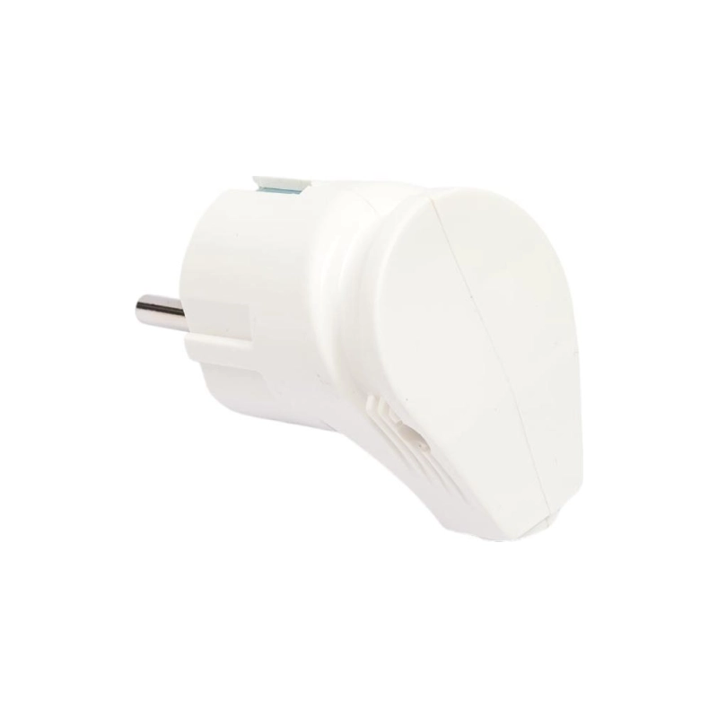 Вилка ЭРА угловая с/з 16А Vx3-W,белая