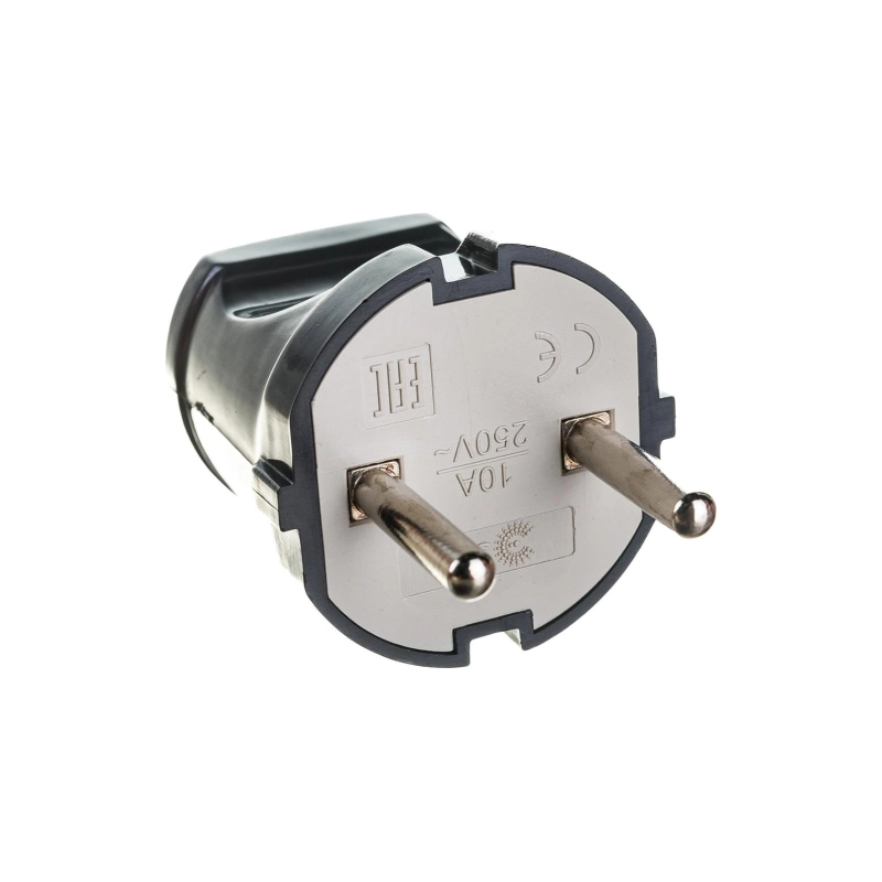 Вилка ЭРА с/з 10А Vx1-B, черн.