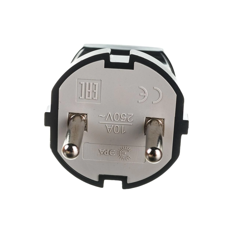 Вилка ЭРА с/з 10А Vx1-B, черн.