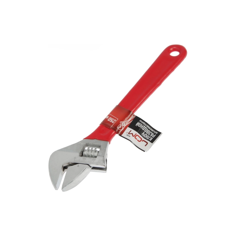 СЛ Ключ разводной ЛОМ, обрезиненная рукоятка, 250мм (1647009)