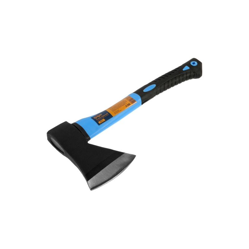 СЛ Топор кованый ТУНДРА, фиберглас. обрезин. топорище 38 см, 800г (882046)