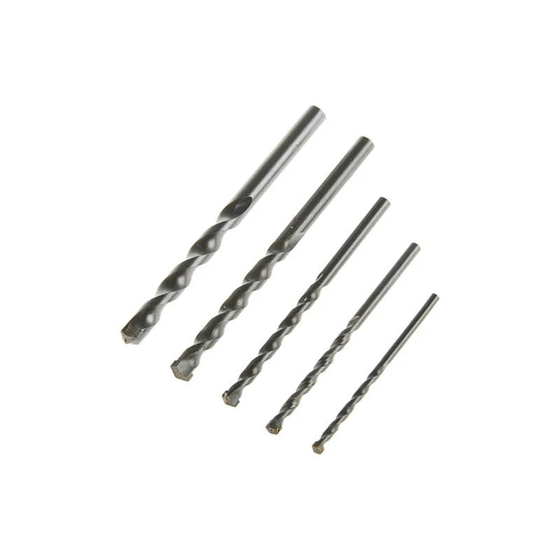 СЛ Набор сверл по бетону ТУНДРА, цилиндр. хвостовик, 4-5-6-8-10мм (5 шт) (2580610)