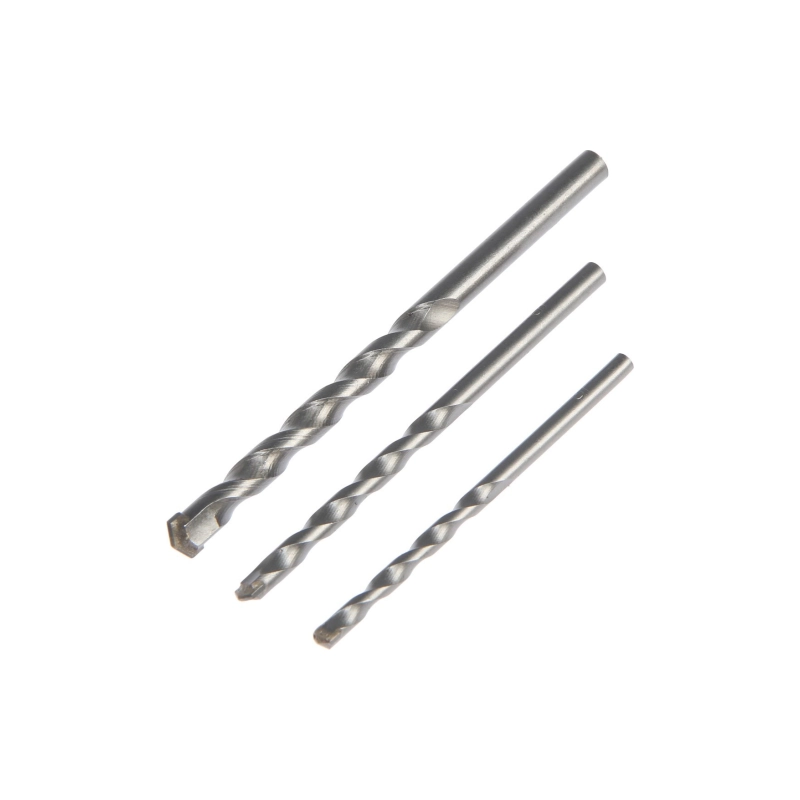 СЛ Набор сверл по бетону ТУНДРА, цилиндр. хвостовик, 5-6-8 мм (3 шт) (2580609)