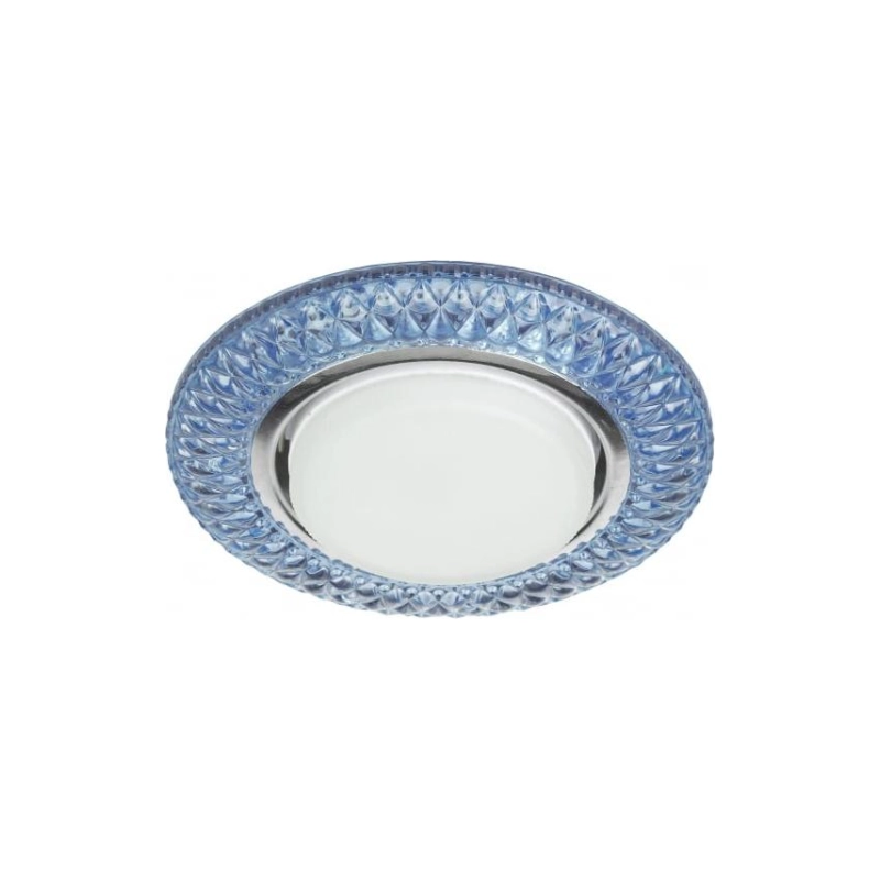 Св-к ЭРА DK LD23 BL1/WH декор со светод.подсв Gx53 голубой