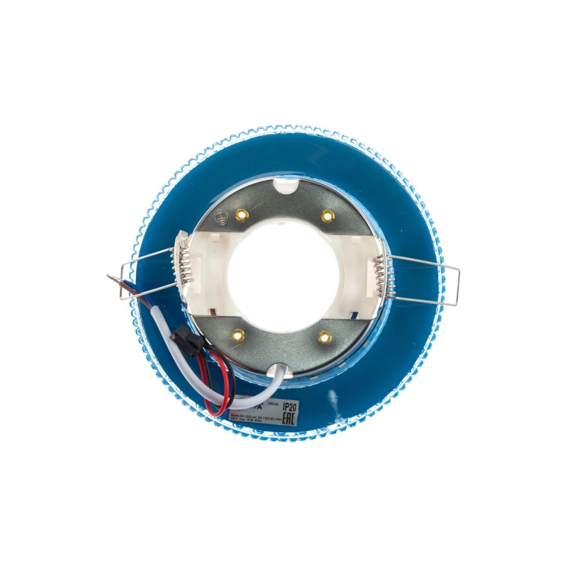 Св-к ЭРА DK LD23 BL1/WH декор со светод.подсв Gx53 голубой