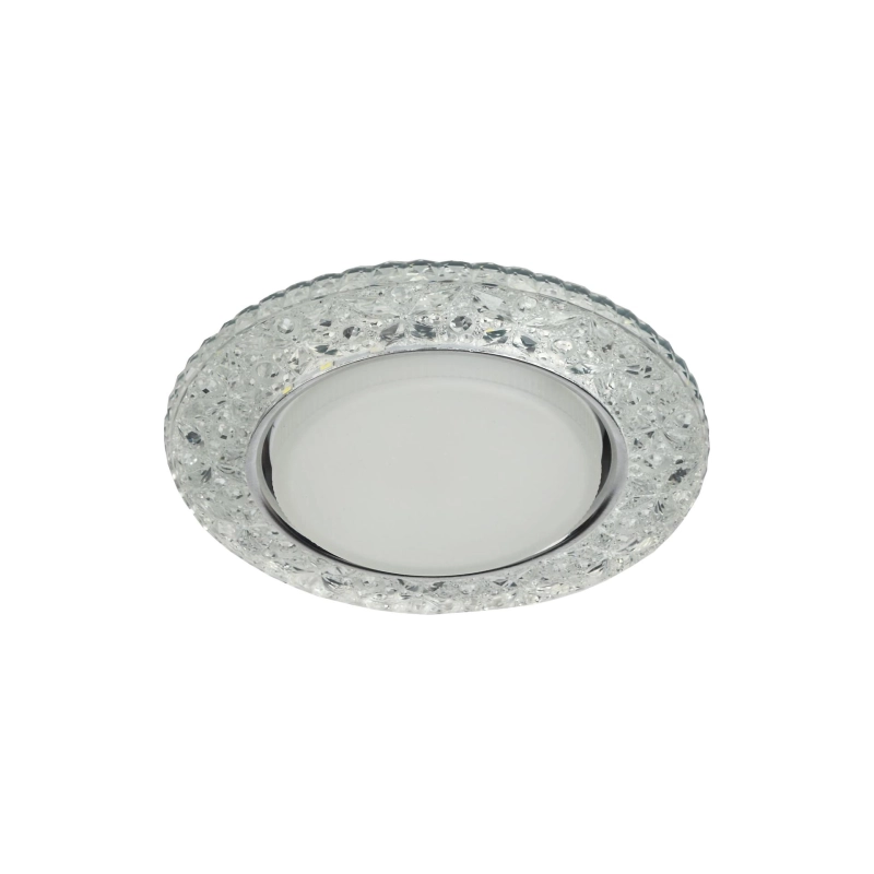 Св-к ЭРА DK LD25 SL/WH декор со светод.подсв Gx53 прозрачный