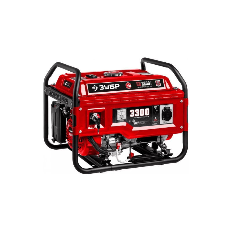 Бензиновый генератор с электростартером 3300Вт ЗУБР (СБ-3300Е)