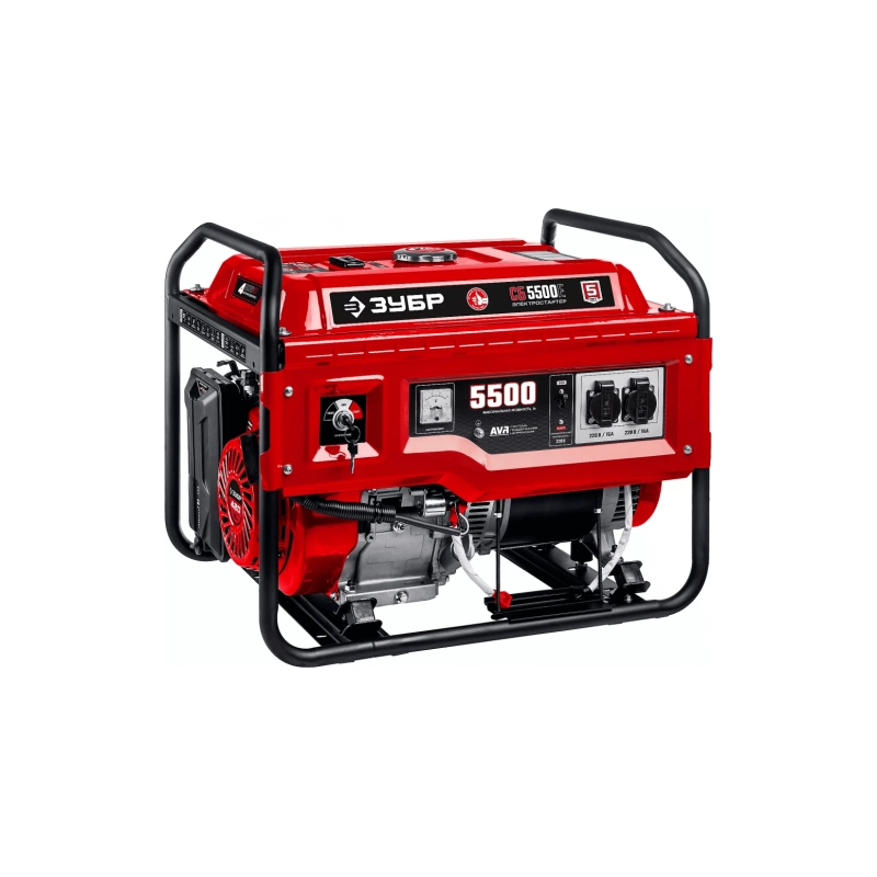 Бензиновый генератор с электростартером 5500Вт ЗУБР (СБ-5500Е)