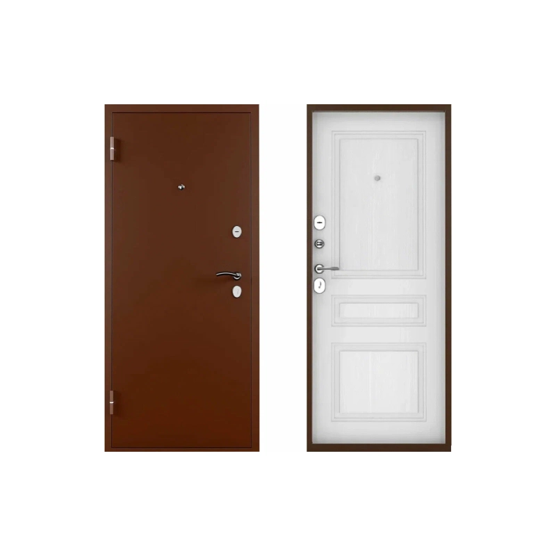 Дверь входная ТИТАН-2050/860R Ясень белоснежн.антик медь (аналог Практик)