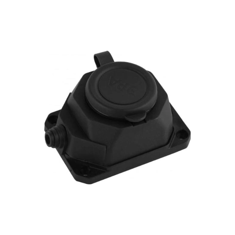 Колодка ЭРА 1-я с/з IP44 каучук, черн.