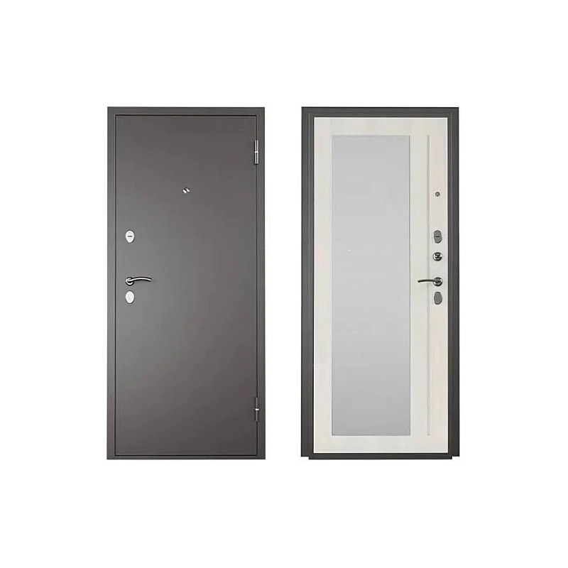 Дверь входная ТИТАН-2050/860L Зеркало графит