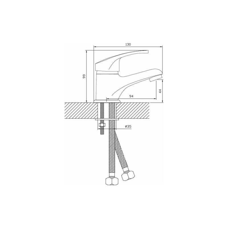 Смеситель Diadonna д/умывальника монолитный D80-110111