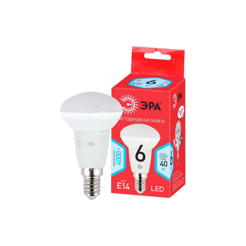 Лампа ЭРА ECO LED R50-6W-840-E14