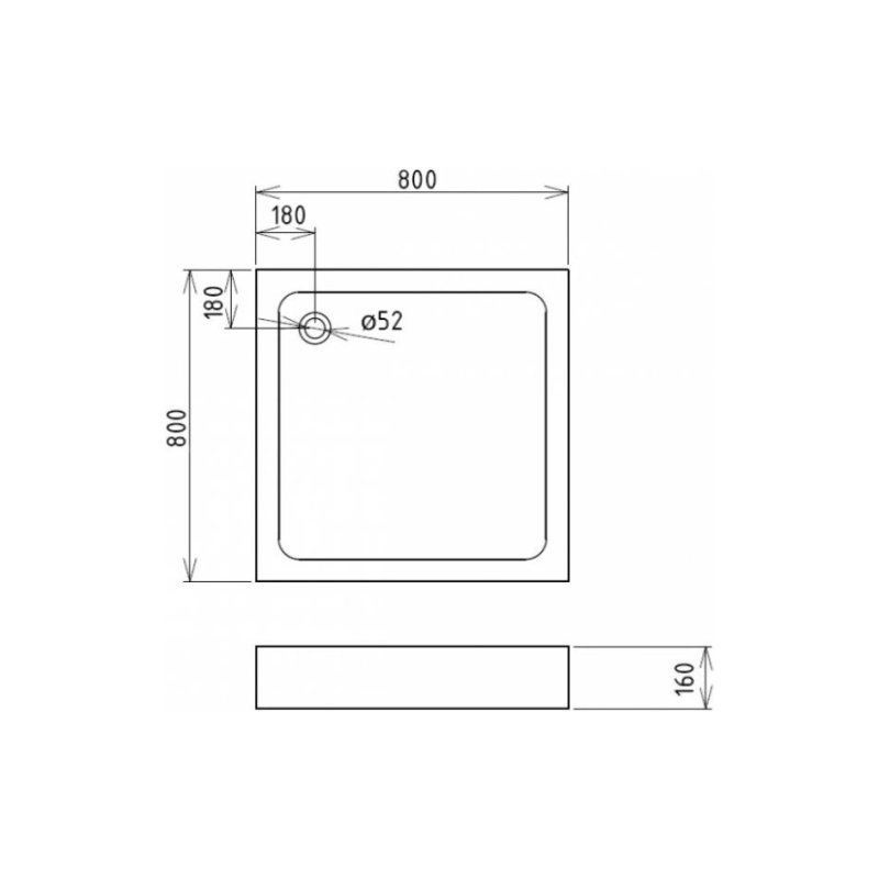 Поддон акриловый 