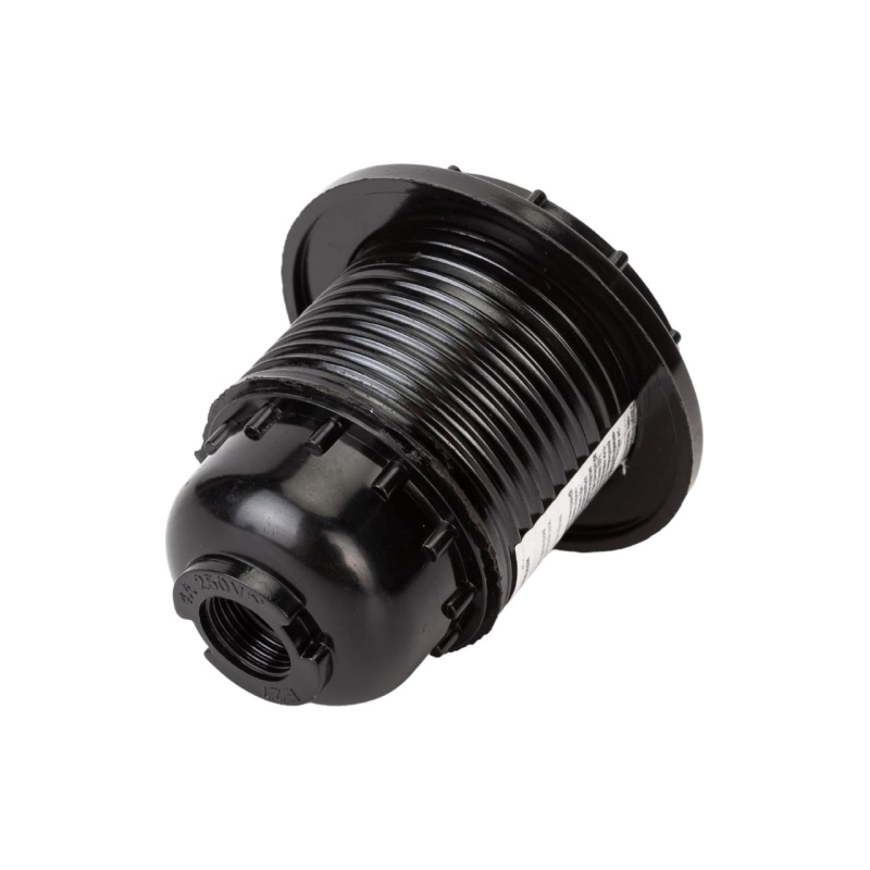 Патрон ЭРА Е-27 бакелит с кольцом черный