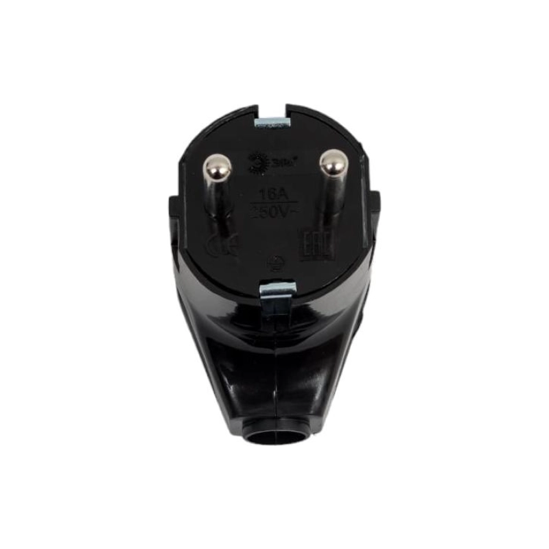 Вилка ЭРА Vx3-В с/з угловая 16А черная