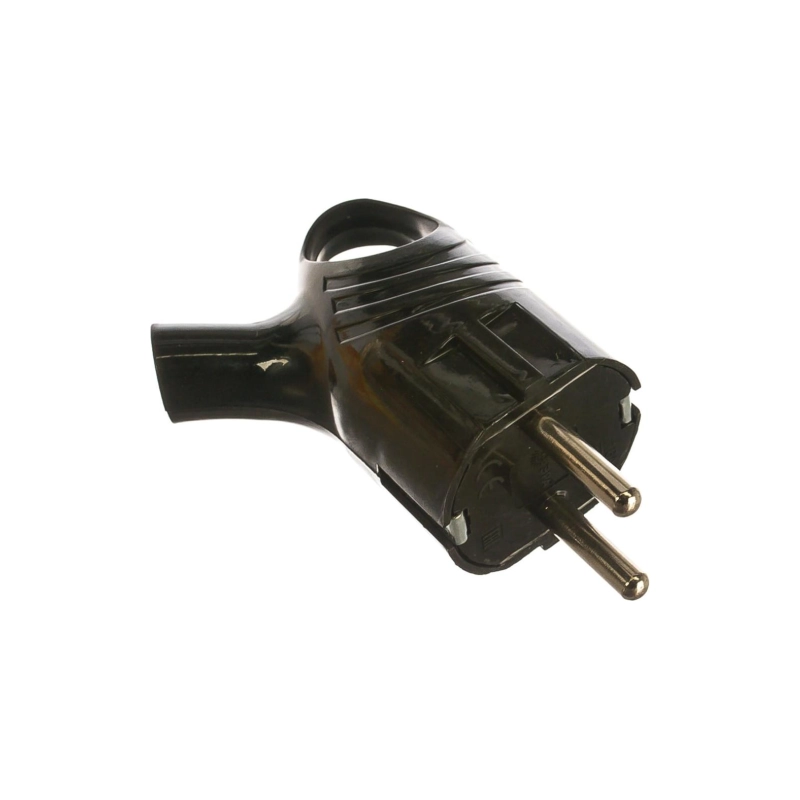 Вилка ЭРА Vx4-В с/з угловая с кольцом 16А черная