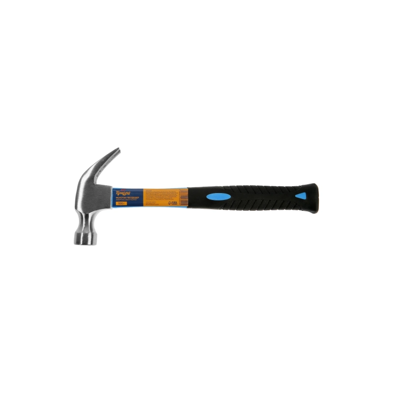 СЛ Молоток-гвоздодер ТУНДРА, фиберглас.2К рукоятка, 500г (882008)