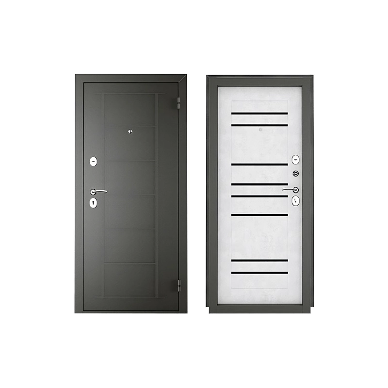 Дверь входная ТИТАН-2050/960L 8С бетон снежный графит