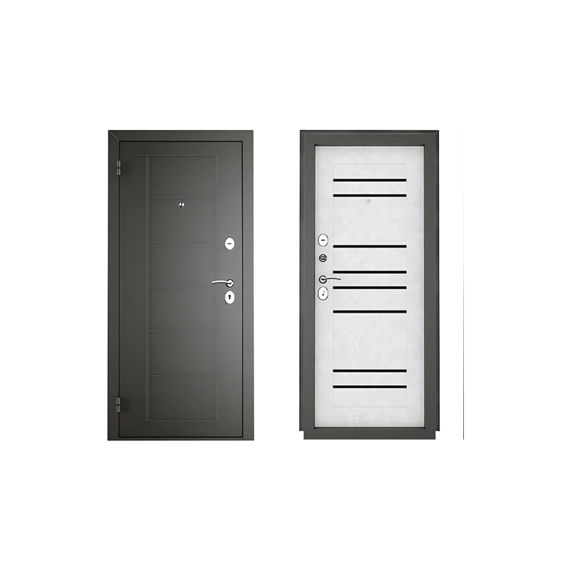 Дверь входная ТИТАН-2050/960R 8С бетон снежный графит