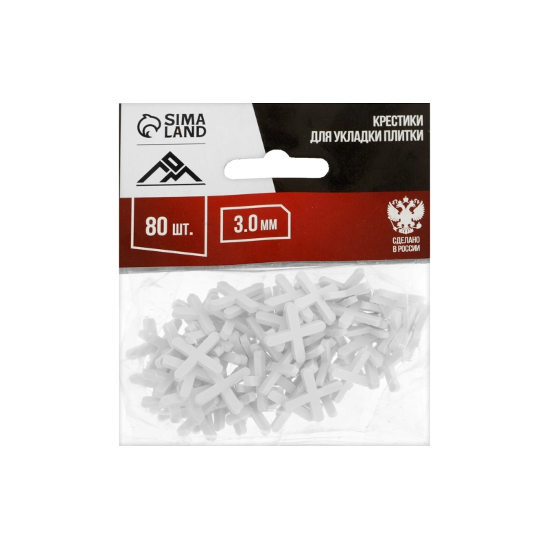 СЛ Крестики д/плитки ЛОМ, 3.0 мм (80 шт) (2419763)