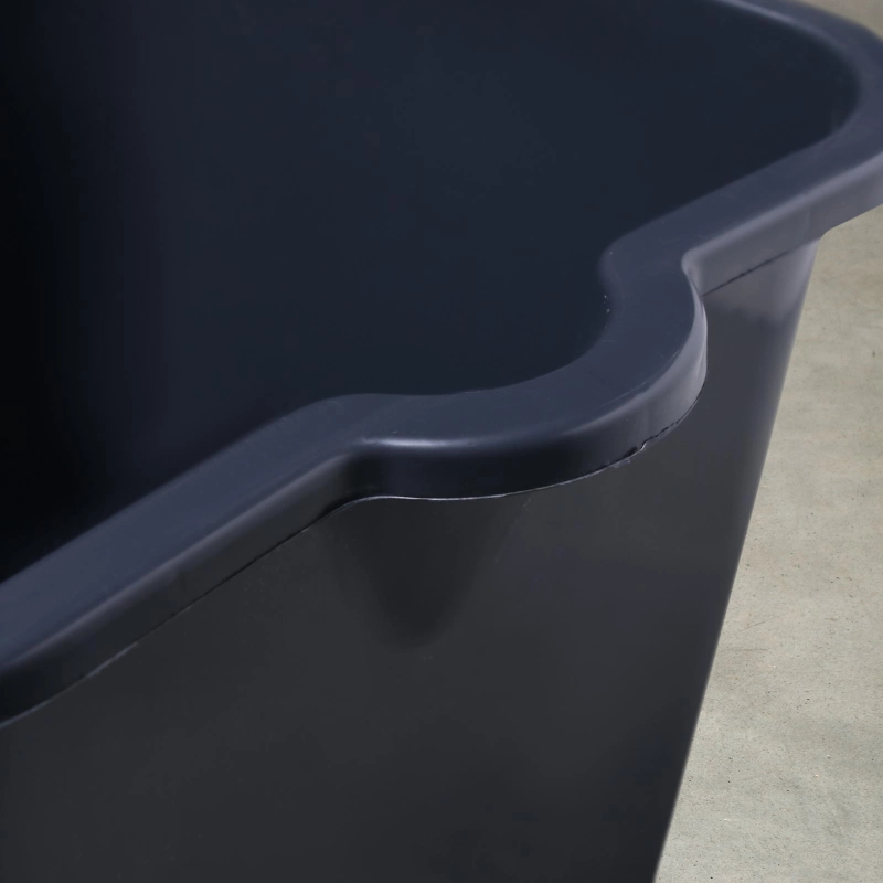 СЛ Ведро строительное ТУНДРА 16л, квадратное с носиком, резинопластик (4585349)