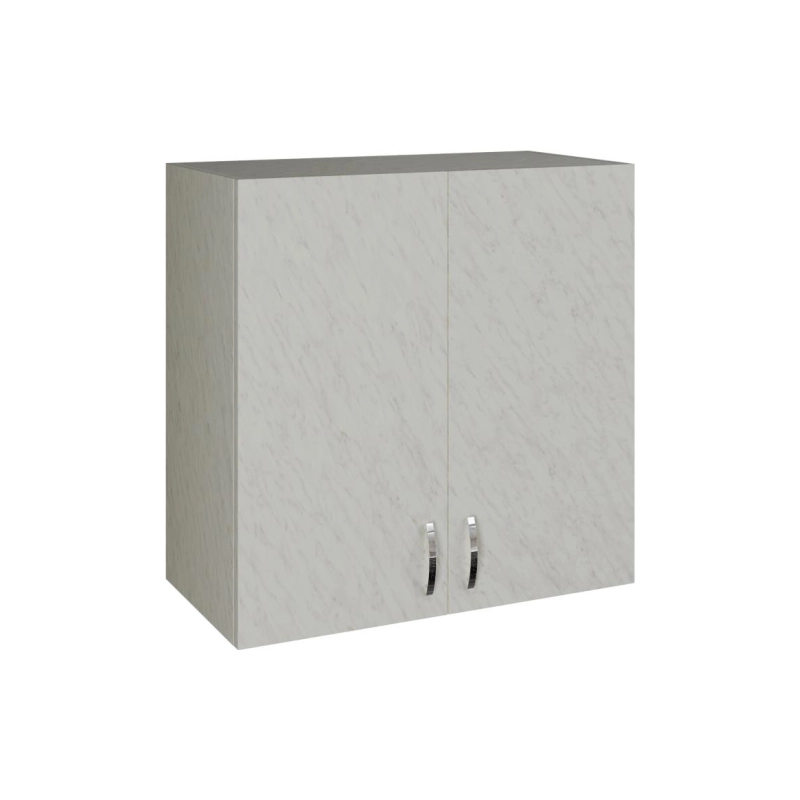 Шкаф навесной кухонный с сушкой 60 белый мрамор