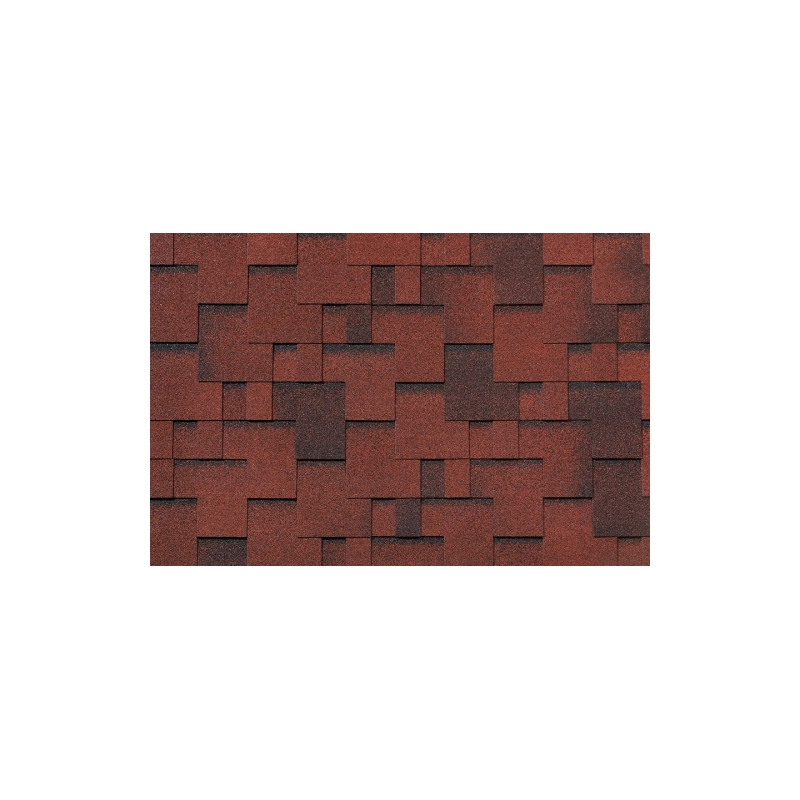 Битумная черепица Roofshield Фемели Light Modern Красный с оттен. упак.(3м.кв.)