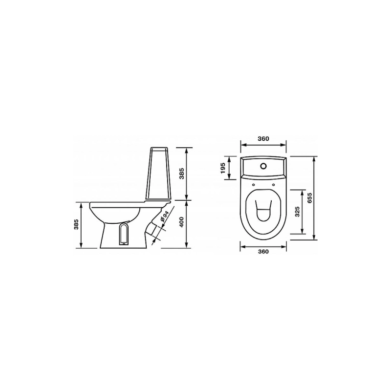 Унитаз-компакт Фиона белый DUR Стандарт