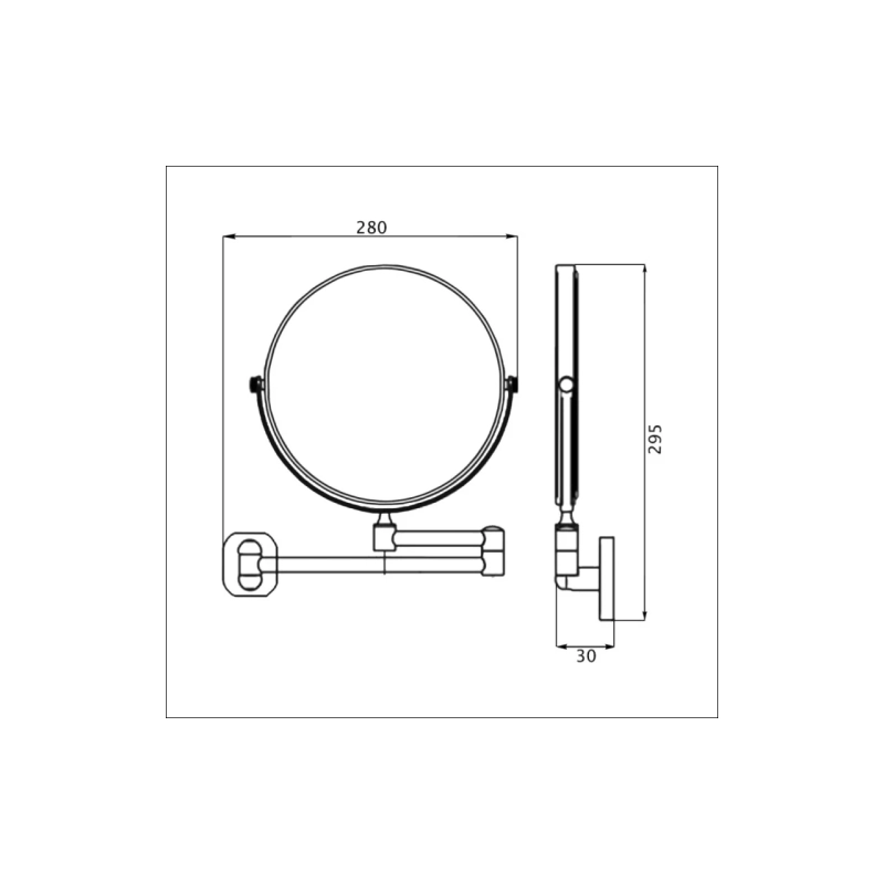 Зеркало к стене для бритья Р760-8