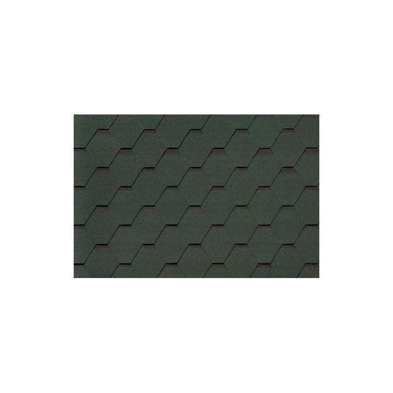 Битумная черепица Roofshield Премиум Стандарт Зеленый с оттен. упак.(3м.кв.)