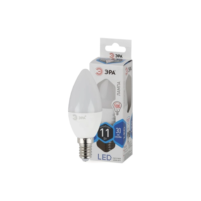 Лампа ЭРА LED-свеча B35-11W-840-E14