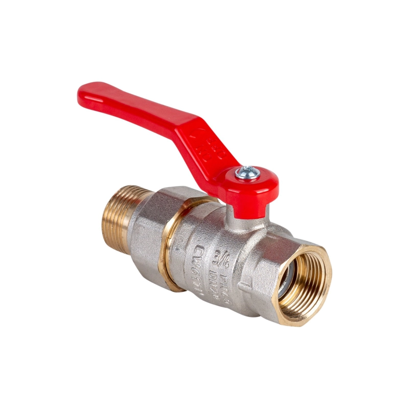 Кран шар. лат. ник. 1/2 ГШ PN40 ручка Стандарт Dist