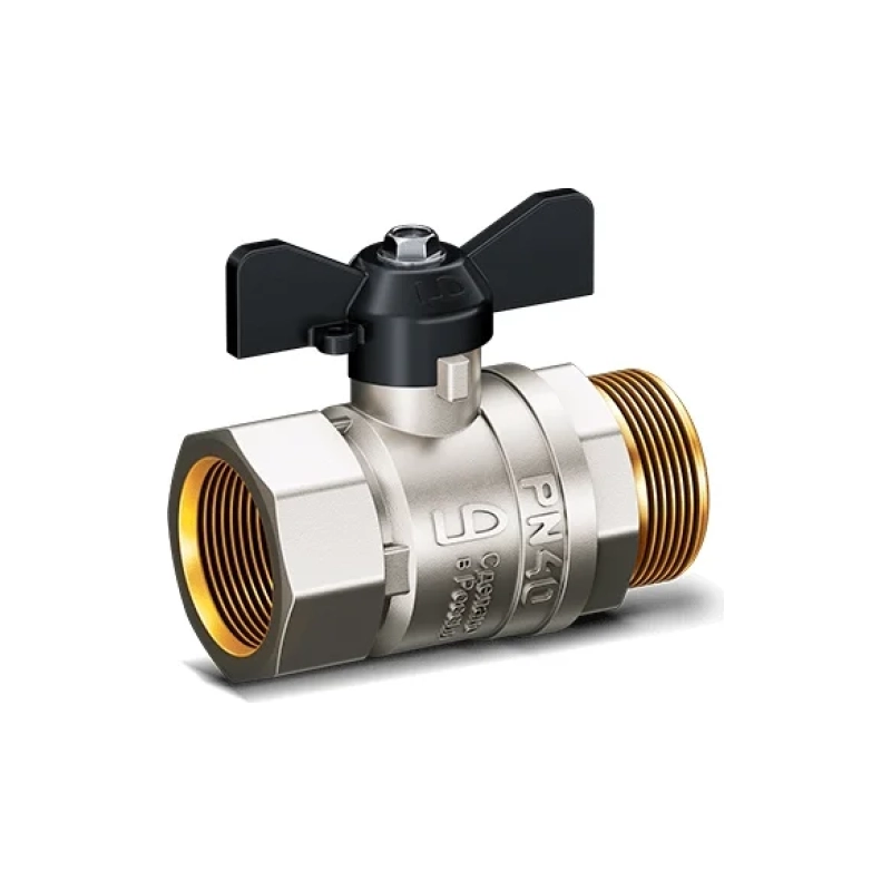 Кран шар. лат. ник. 3/4 ГШ PN40 бабочка Стандарт Dist