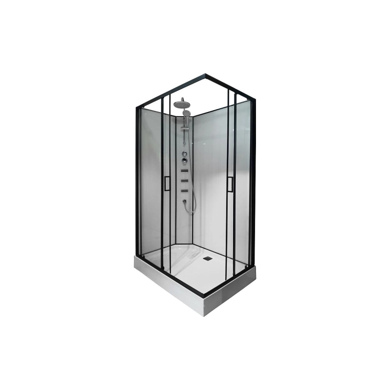 Душ.кабина 120*80*(190+15)см с низким поддоном (CS-21813)