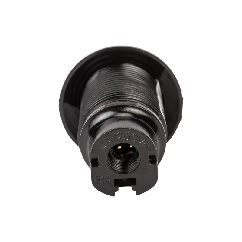 Патрон ЭРА Е-14 бекелит с кольцом черный