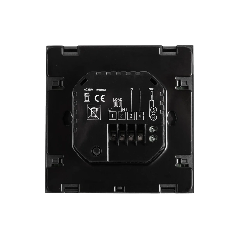 Терморегулятор сенсорный с авт. програм. REXANT, R200B, черн.