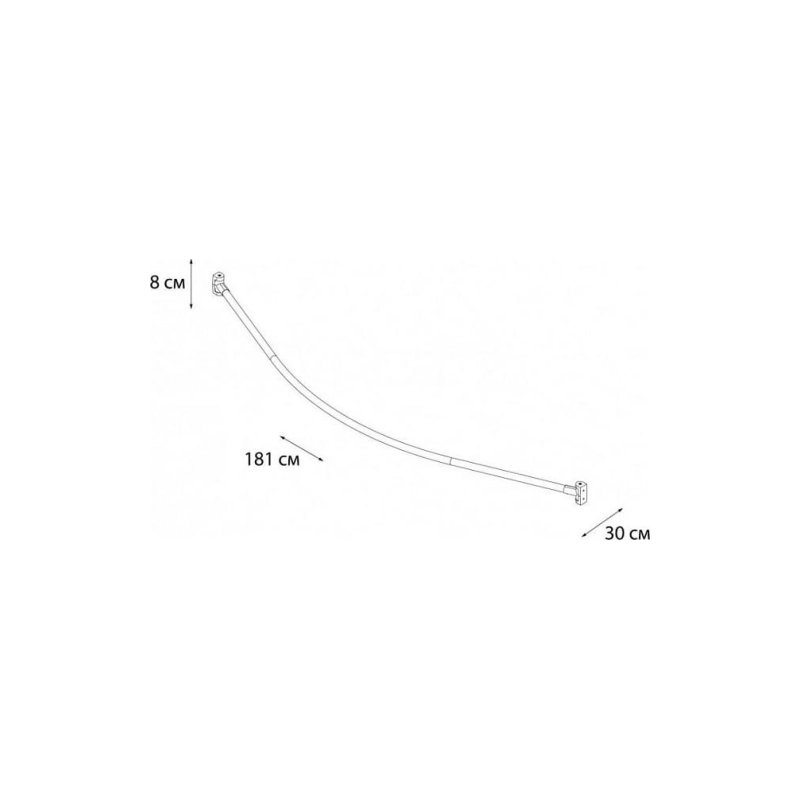 Карниз д/ванны дуговой 180см Fixsen FX-25144