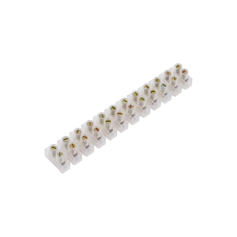 Зажим винтовой NO-12В-10, ЗВИ-10 пэ 1,5-10мм, 100*С белый (12 пар) ЭРА