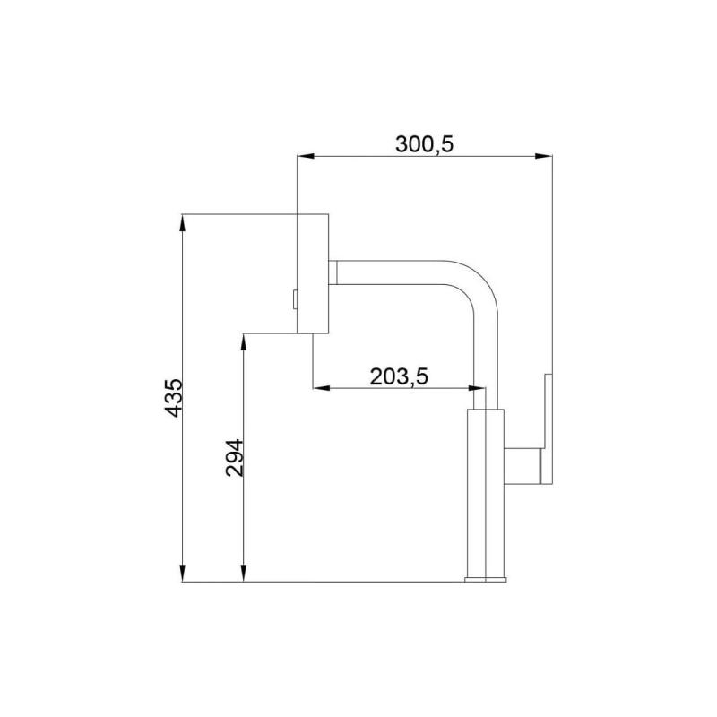 HB73824-3 Смеситель HAIBA д/кухни из нержавейки